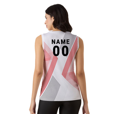 Custom Women's White Singlet Jersey | Sleeveless Gym Tank Top for Workout