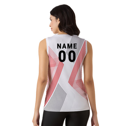 Custom Women's White Singlet Jersey | Sleeveless Gym Tank Top for Workout