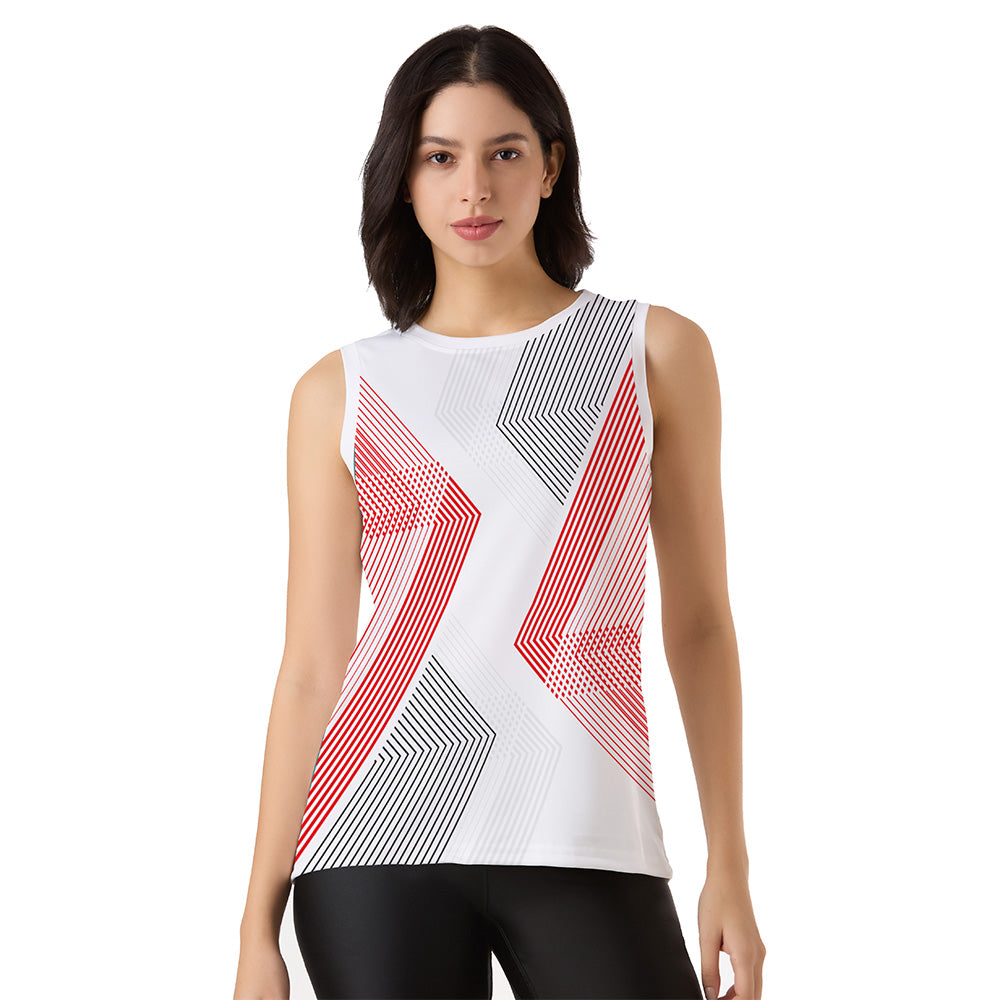 Custom Women's White Singlet Jersey | Sleeveless Gym Tank Top for Workout
