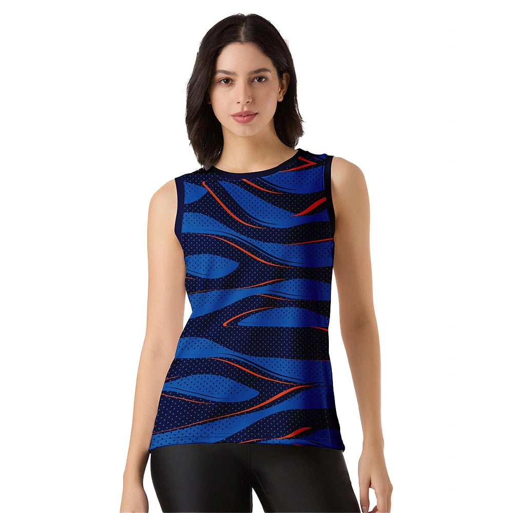 women singlet, gym wear women tops, sleeveless gym top, wave stripe print, dry fit tank top, stylish gym wear, women in gym wear, fitness singlet for women, breathable gym wear, customised gym wear, personalised gym wear, sleeveless sport t shirt, gymwear, gym wear top for women, sleeveless gym shirts, ladies gym wear
