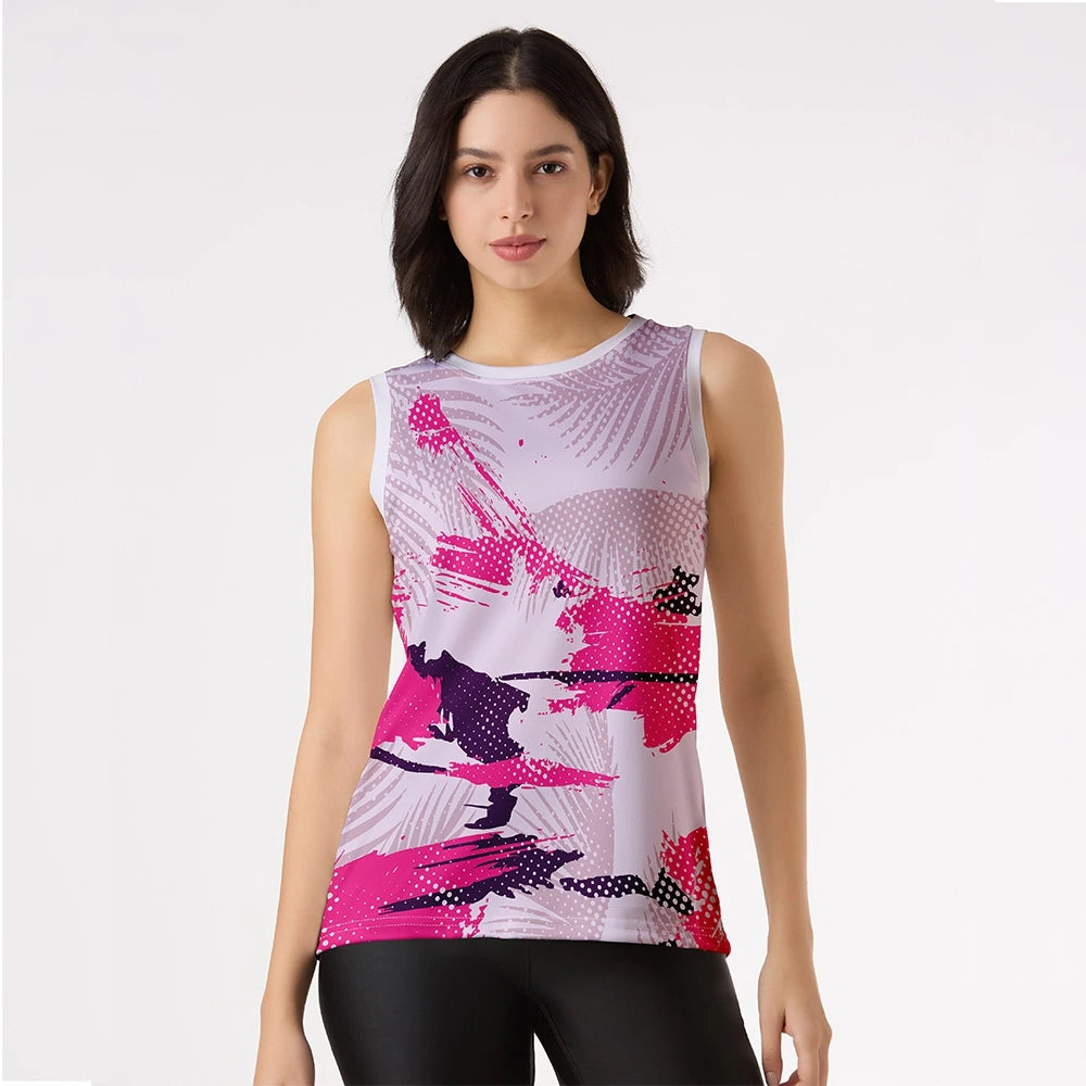 women singlet, gym tank tops, sleeveless gym top, workout tank top women, fitness singlet for women, breathable gym wear, sleeveless workout top, digital print tank