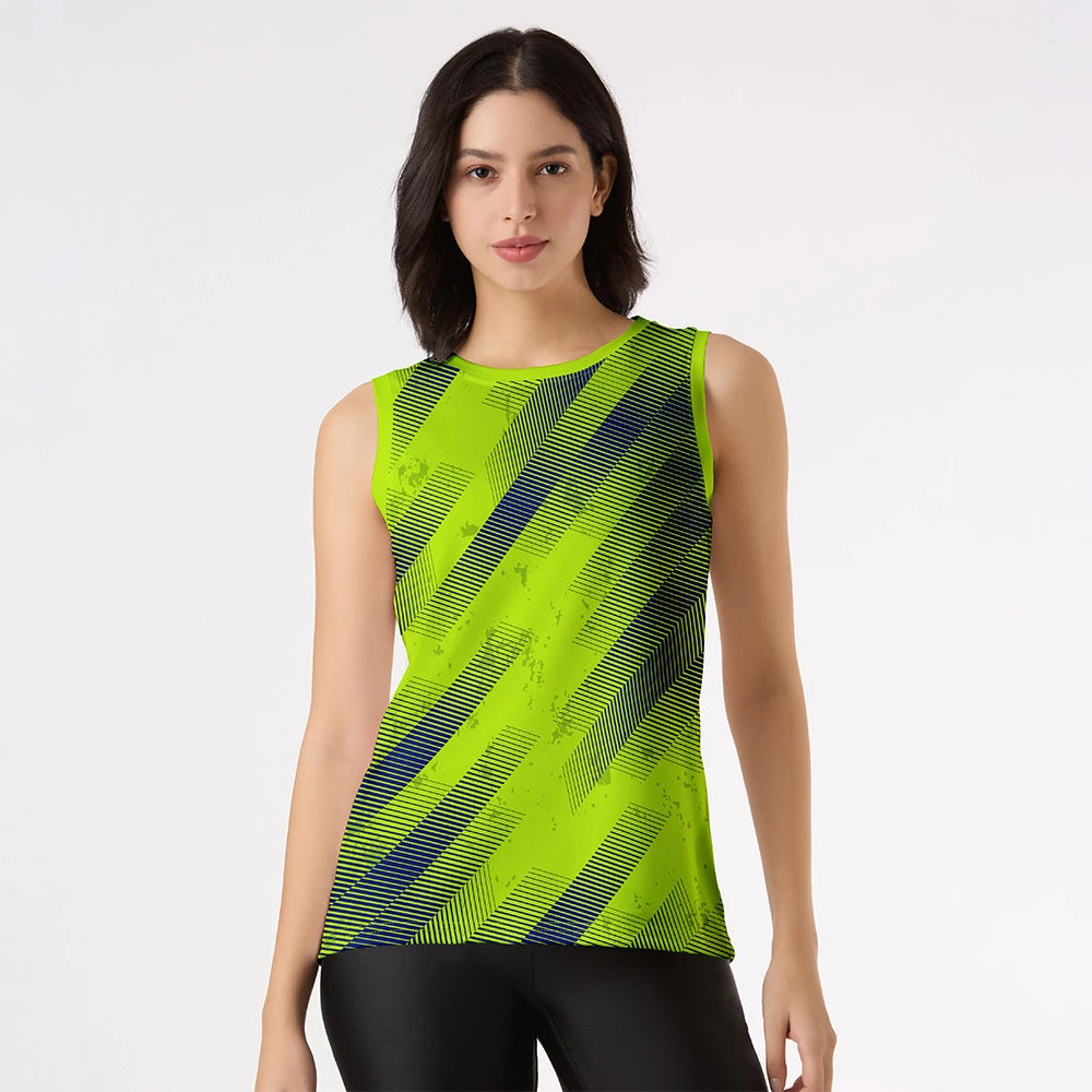neon gym top women, neon singlet women, high visibility workout tank, women neon gym wear, neon workout shirt women, neon tank top for gym, fluorescent singlet, glow gym wear, bright sleeveless gym top, neon fitness top, neon athletic tank, safety workout top, night running tank, performance neon tank, bold gym wear women, women's neon workout wear
