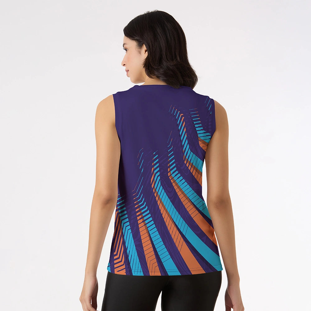women tank top, sleeveless top, workout tank, gym wear for women, abstract print top, casual tank top, bold graphic singlet, activewear top, sporty tops, printed sleeveless shirt
