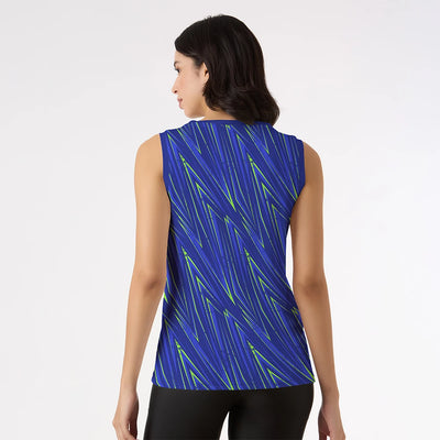 Neo Spark women tank top, royal blue gym wear, sleeveless workout top, women activewear, breathable tank top, quick-dry gym shirt, fitness tank, sweatproof gym singlet, sleeveless gym shirt for women, stylish activewear, gym top royal blue, women’s workout singlet