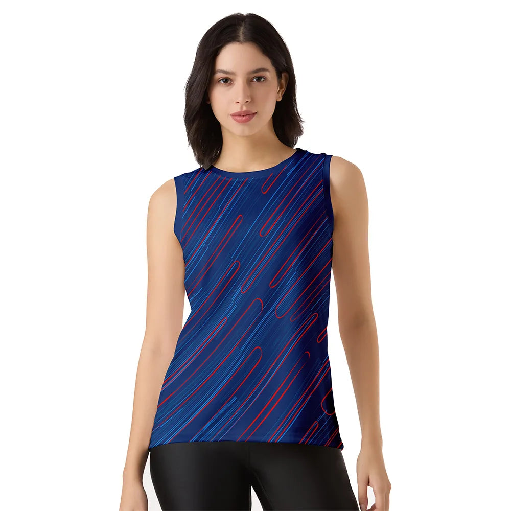 women singlet, navy blue gym wear, red and white striped tank top, sleeveless gym top, gym wear women tops, workout tank top women, fitness singlet for women, breathable gym wear, quick dry singlet, sleeveless sport t shirt, stylish gym wear, sleeveless jersey women

