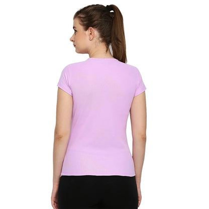 Premium Pastel Lilac Slim Fit Sports T shirt - Feather