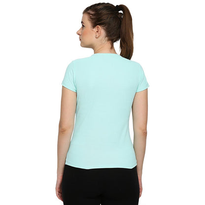 Premium Pastel Blue Slim Fit Sports T shirt - Focus