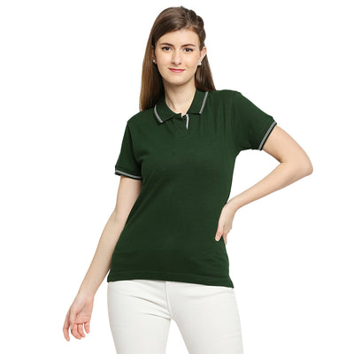 Trendy Women's Polo Neck T-Shirt