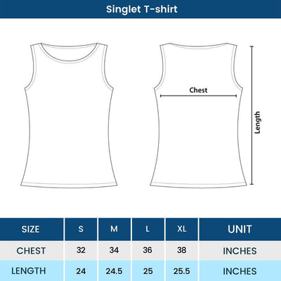 Light Blue Dry Fit Tank Top for Women Size Guide,Size Chart for Women's Premium Light Blue Dry Fit Tank,