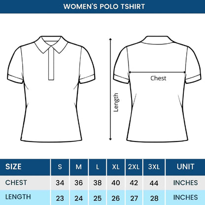 Women's polo t-shirt size chart,Female polo shirt sizing,Polo neck t-shirt size chart for women,Polo t-shirt fit guide for women,Women's slim fit polo shirt size chart

