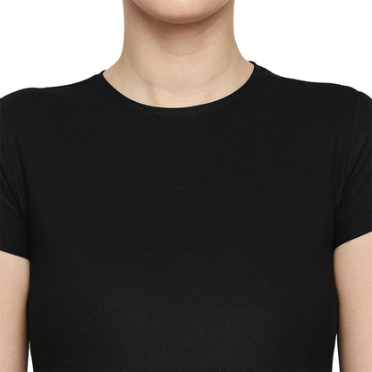 Premium Black Slim Fit Sports T-Shirt for Women,Slim fit women's t-shirt,Women's fitted t-shirt,
Women's slim fit sports tee,
Slim fit activewear for women,
Women's slim fit workout top