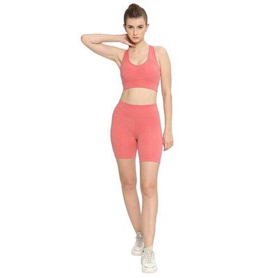 Melange Pink Women's Workout Set