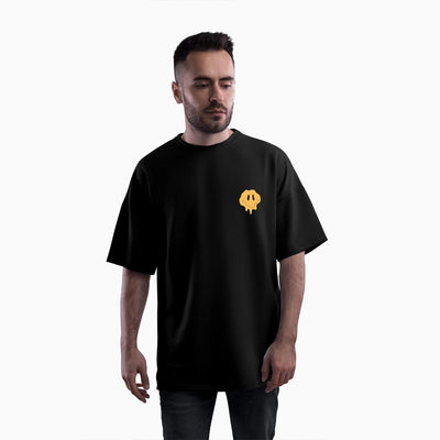 Over size tee 
Printed t shirts for men 
Down shoulder tees 
Printed Over Sized tees 
Streetwear t shirts
Smiley Print Tee
Baggy T shirt 