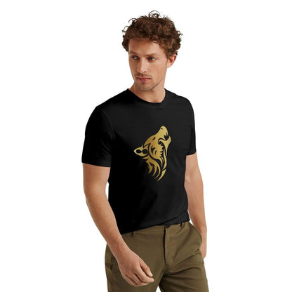 Men's Black T-Shirt Design "Wolf"