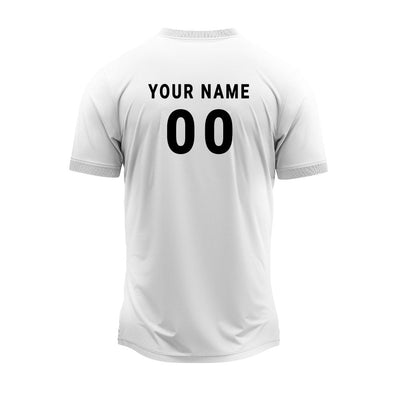 Jersey back with sample name and number personalisation example