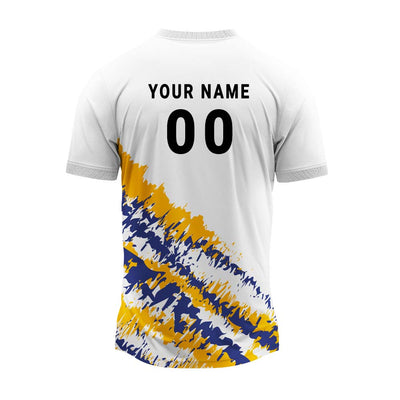 Jersey back with sample name and number personalisation example