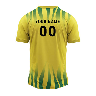 Jersey back with sample name and number personalisation example