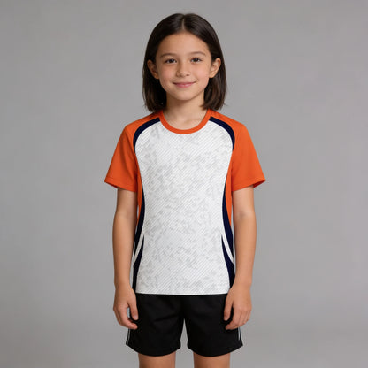 junior sports jersey, kids football wear, youth athletic shirt, children team apparel, boys girls match outfit, school sports uniform, academy football top, kids training wear, lightweight youth jersey, breathable children sportswear, junior team kit, kids game day shirt, tournament sports clothing, active play jersey kids, youth performance wear