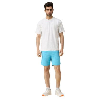 sky blue gym shorts men, sky blue running shorts men, men workout shorts sky blue, men training shorts quick dry, men summer sports shorts, lightweight gym shorts men, breathable activewear shorts men, polyester lycra shorts men, moisture wicking fitness shorts, men athletic shorts sky blue, men daily wear shorts, men gym activewear shorts