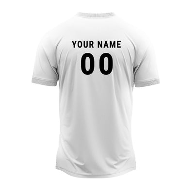 RN-14 round-neck jersey back with sample name and number 00