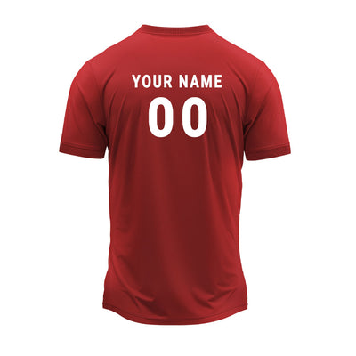 RN-18 round neck sports jersey, back with sample name and number