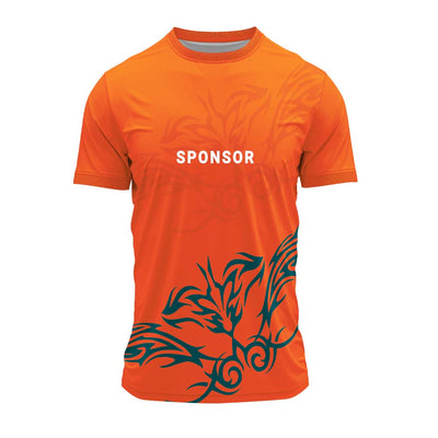 RN-22 round neck sports jersey, front with sample sponsor print