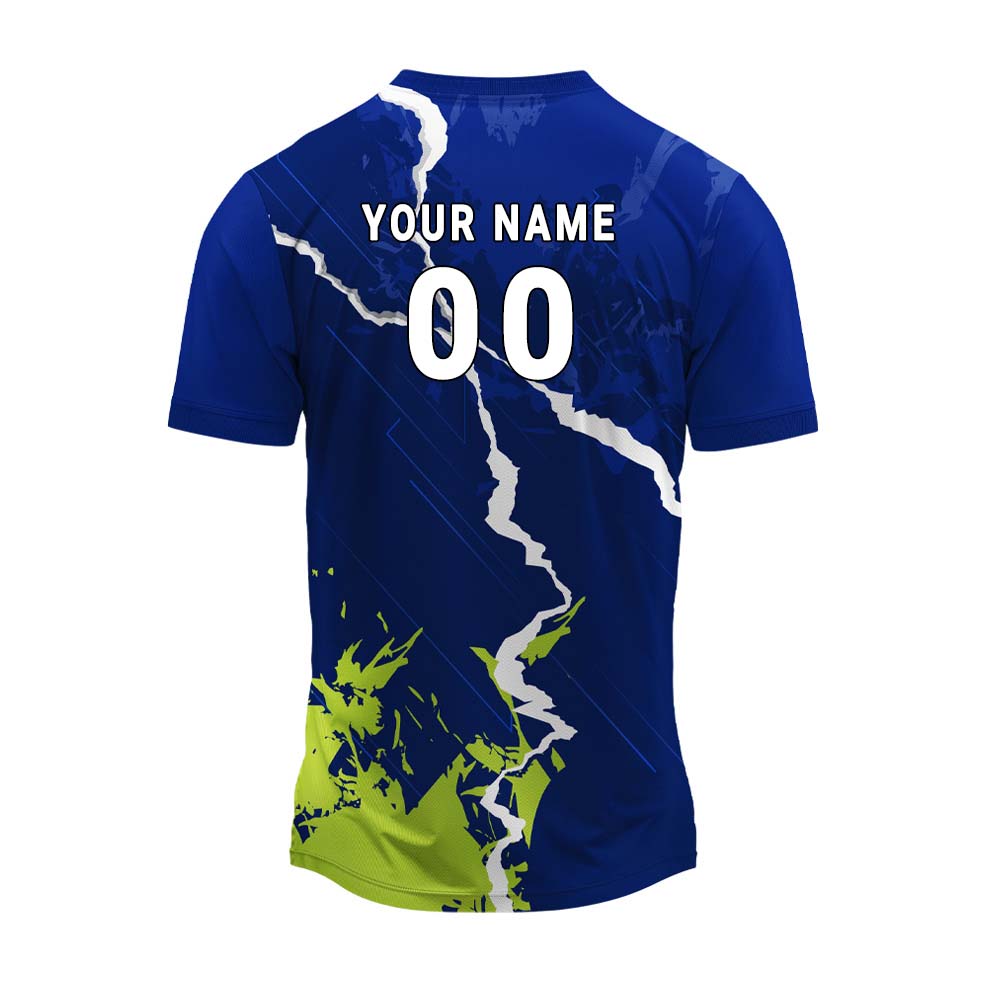 RN-35 round neck sports jersey, back with sample name and number