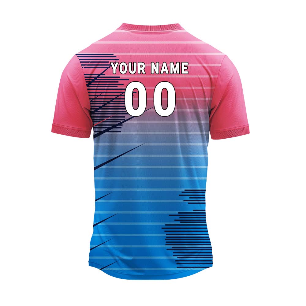 RN-36 round neck sports jersey, back with sample name and number