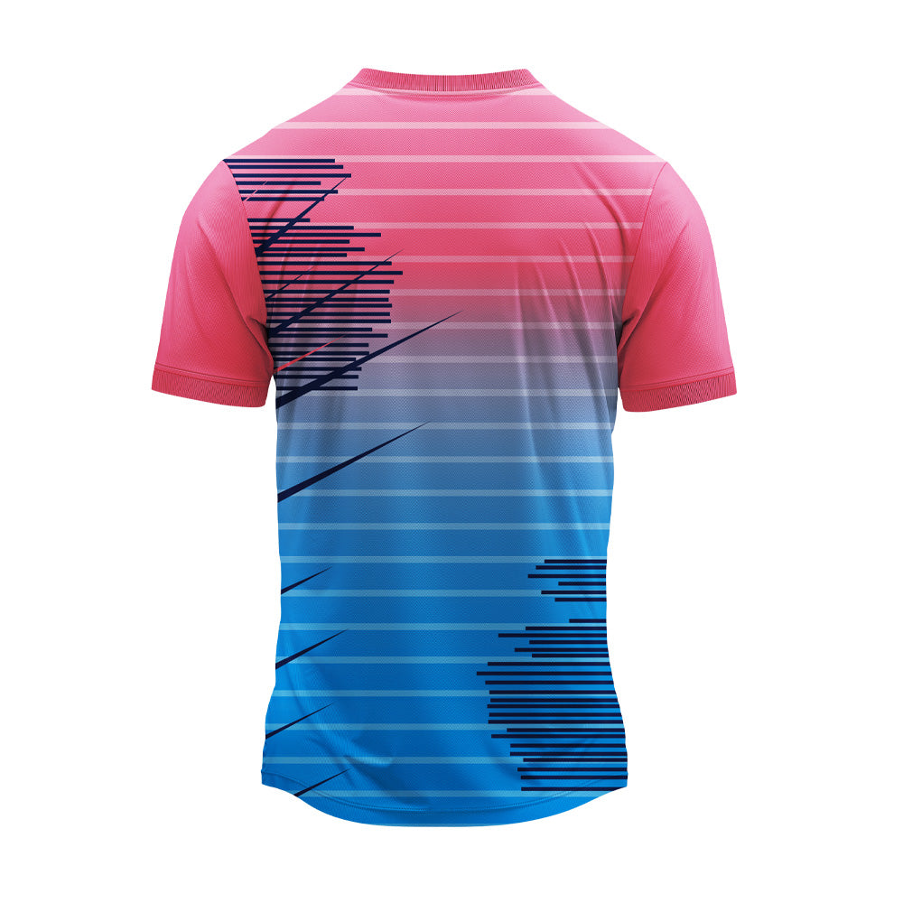 RN-36 round neck sports jersey, plain back view