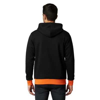 black orange zipper hoodie jacket, winter zip up hoodie for men, slim fit hooded jacket, cotton blend hoodie jacket for winter, affordable gym wear jacket, warm zipper hoodie for men, contrast color hooded jacket, casual zip hoodie for men, streetwear hoodie jacket, full zip hooded sweatshirt men