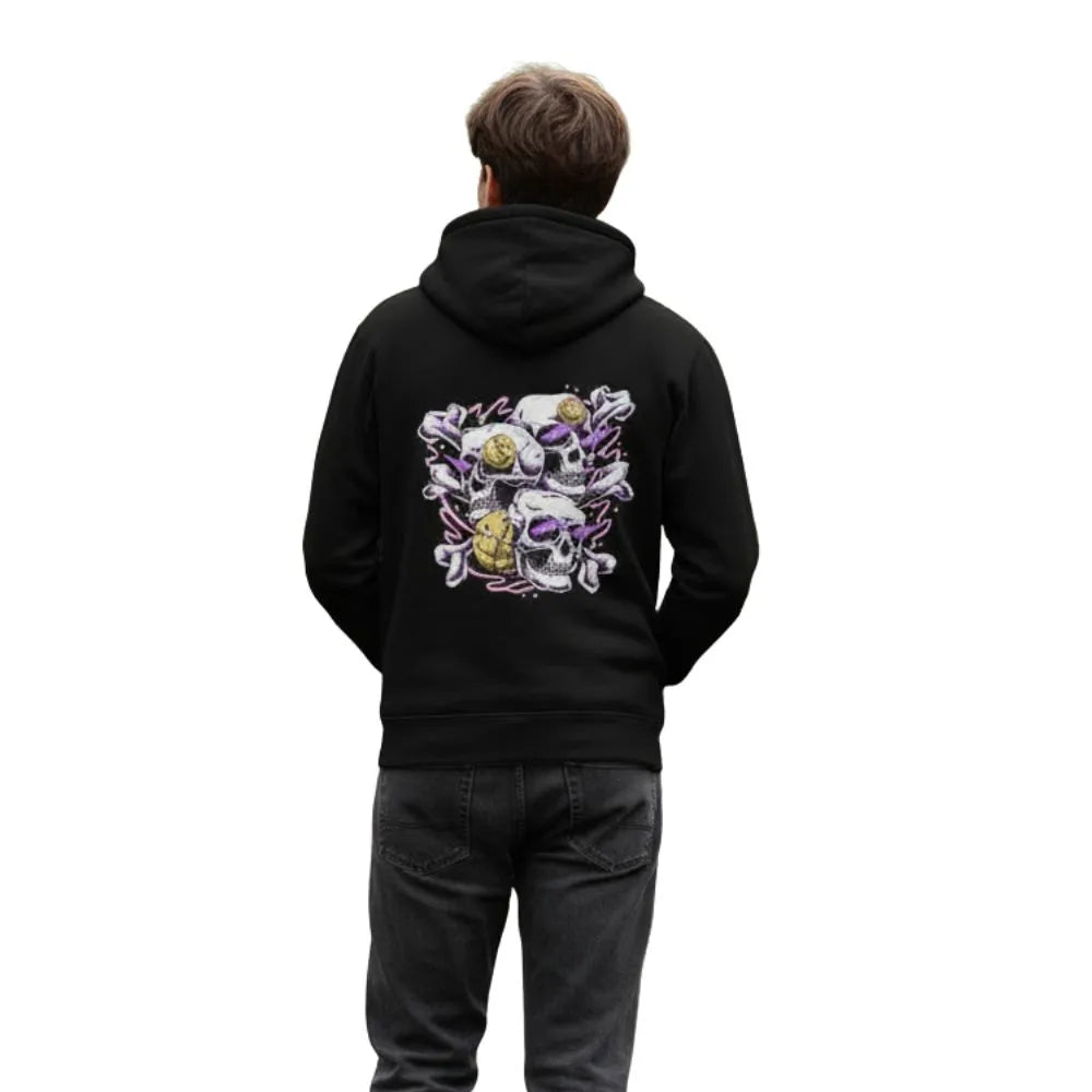 नासा ज़िप-अप हुडी - ब्लैक स्पेस शटल स्वेटशर्ट | यूनिसेक्स कॉटन जैकेट