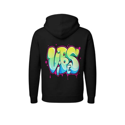 vibes hoodie, graffiti hoodie men, quote graphic hoodie, streetwear hoodie, mens black hoodie, vibes print hoodie, graffiti art hoodie, 90s street style hoodie, urban style hoodie, trendy hoodies for men, winter hoodie men, graphic sweatshirt India, mens street fashion hoodie, colorful graffiti hoodie, bold print hoodie