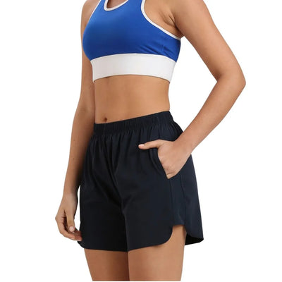 Women's Navy Blue Dry Fit Hiking Shorts